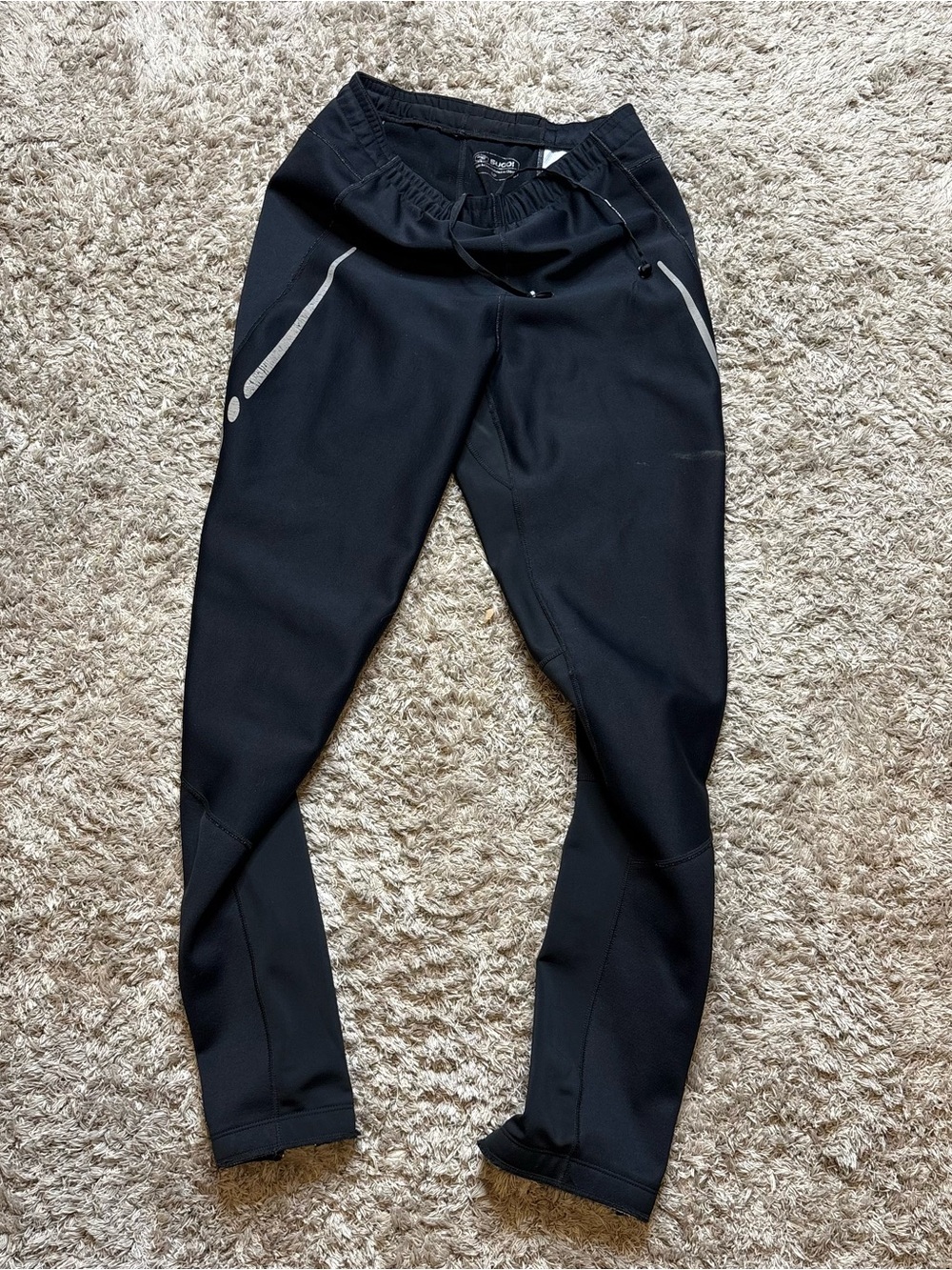 SUGOI Black Reflective Trim Jogger Sweatpants size S/P